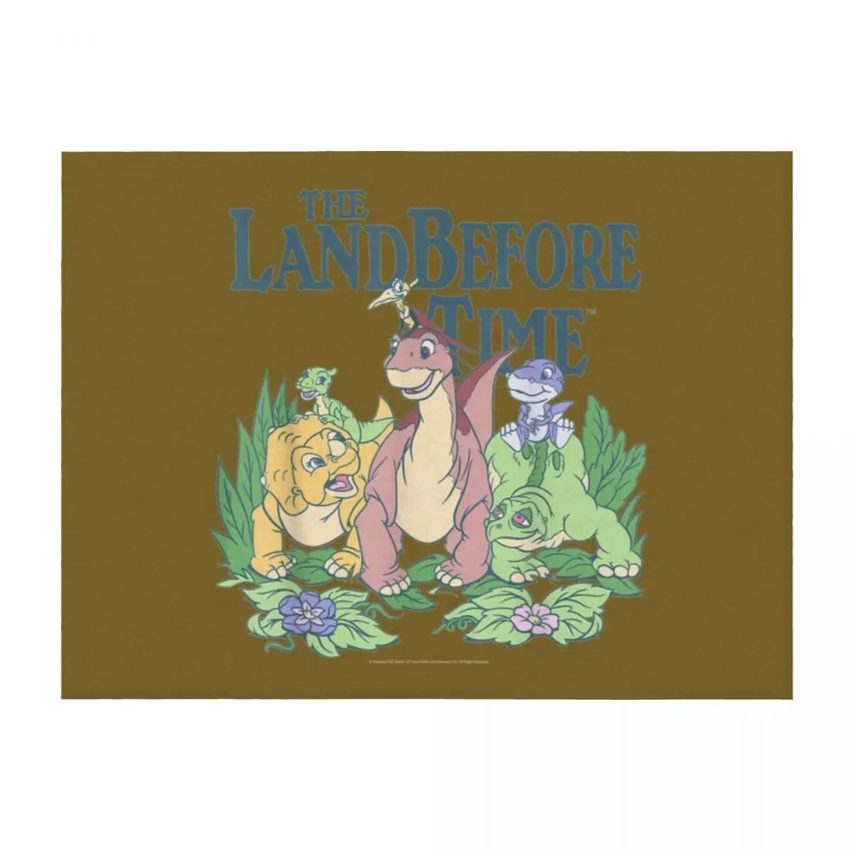 

Land Before Time Pastel Dinosaur Friends Throw Blanket Flannels Luxury Thicken Luxury Decorative Throw Blankets