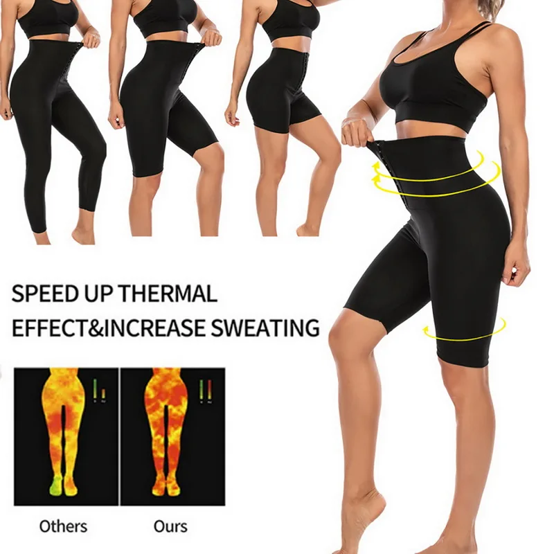 Sauna Shapers Hot Body Shaper Pants Sweat Sauna Effect Slimming Pants Fitness Short Shapewear Workout Gym Leggings Fitness Pants