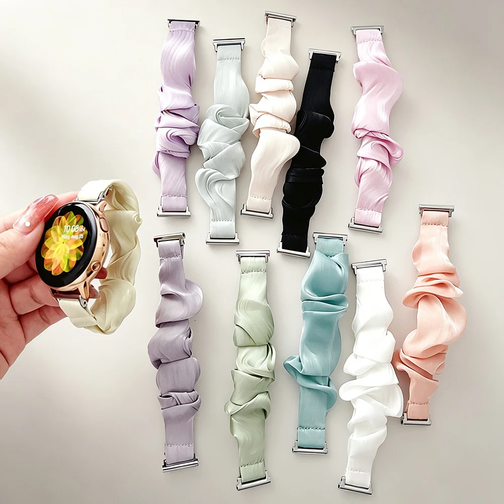 20mm 22mm Elastic Fabric Strap for Samsung Galaxy Watch 9 8 7 6 Classic Ultra 2 Band 40mm 44mm 43mm 47mm Scrunchie Bracelet