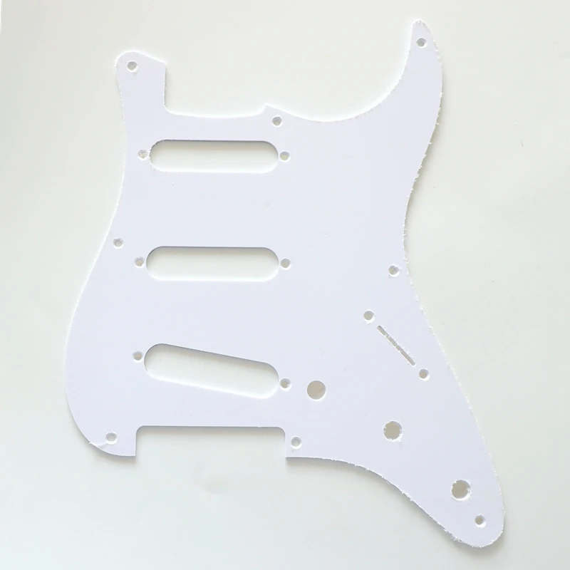 Donlis 1.6 مللي متر 1رقائق 57 قالب 8 ثقوب Parchment ST جيتار Pickguard للقيثارات SSS باللون الأبيض