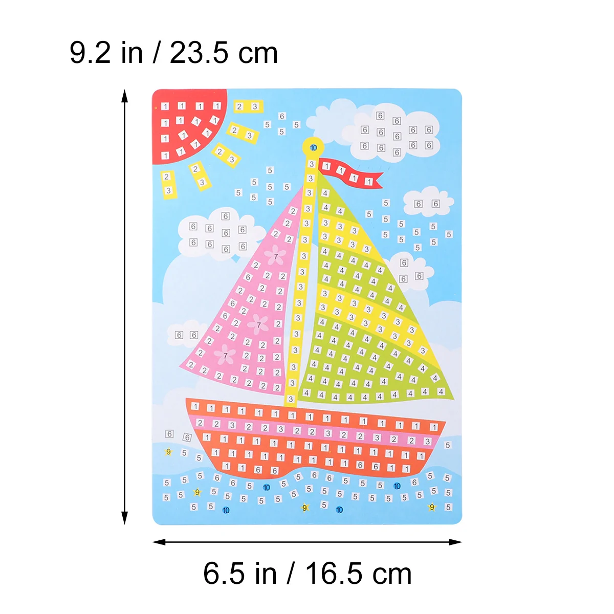 Adesivo mosaico Eva 3D fai da te barca a vela forniture artigianali per bambini adesivo educativo fatto a mano arte per la scuola materna