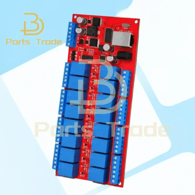 16 Channel Ethernet RS485 Relay Board ModBus TCP RTU Gateway Cloud TCP UDP for Android WeChat APP IP VB Delphi