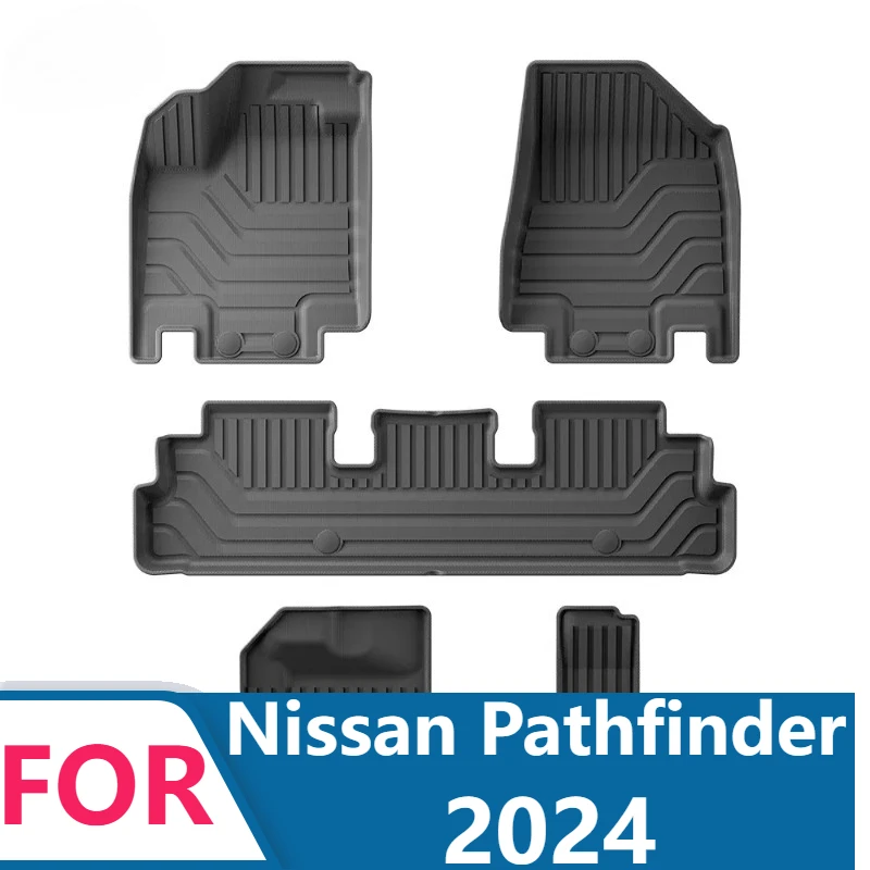 New Arrivals Car Floor Mats For Nissan Pathfinder 2024 SUV Custom Fit All-Weather TPE Liners Waterproof & Anti-Slip Interior