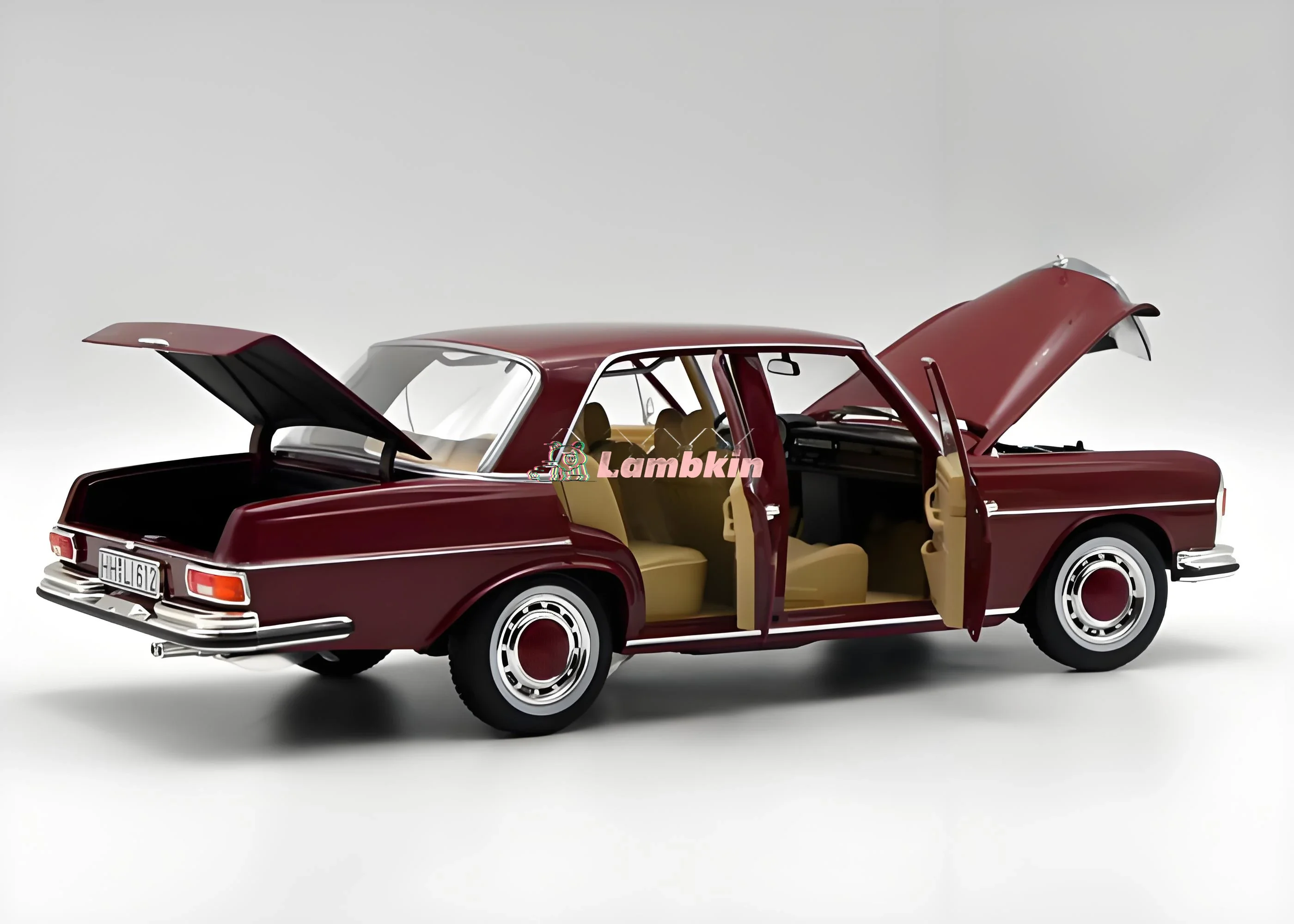 Special price for 1 NOREV 1:18 benz-280SE 1968 Date Red Alloy Car Model Ornament Home Miniature Gift Collection