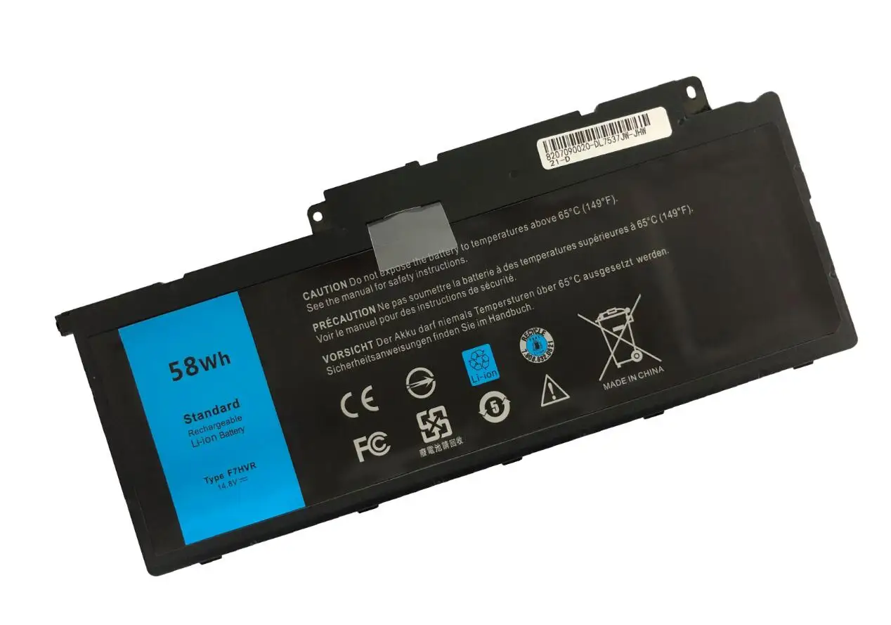 F7HVR G4YJM 062VNH T2T3J Laptop Battery For Dell Inspiron 17 7000 7737 7746 14 15 15r 5545 7537 14-7437 14.8V 58WH