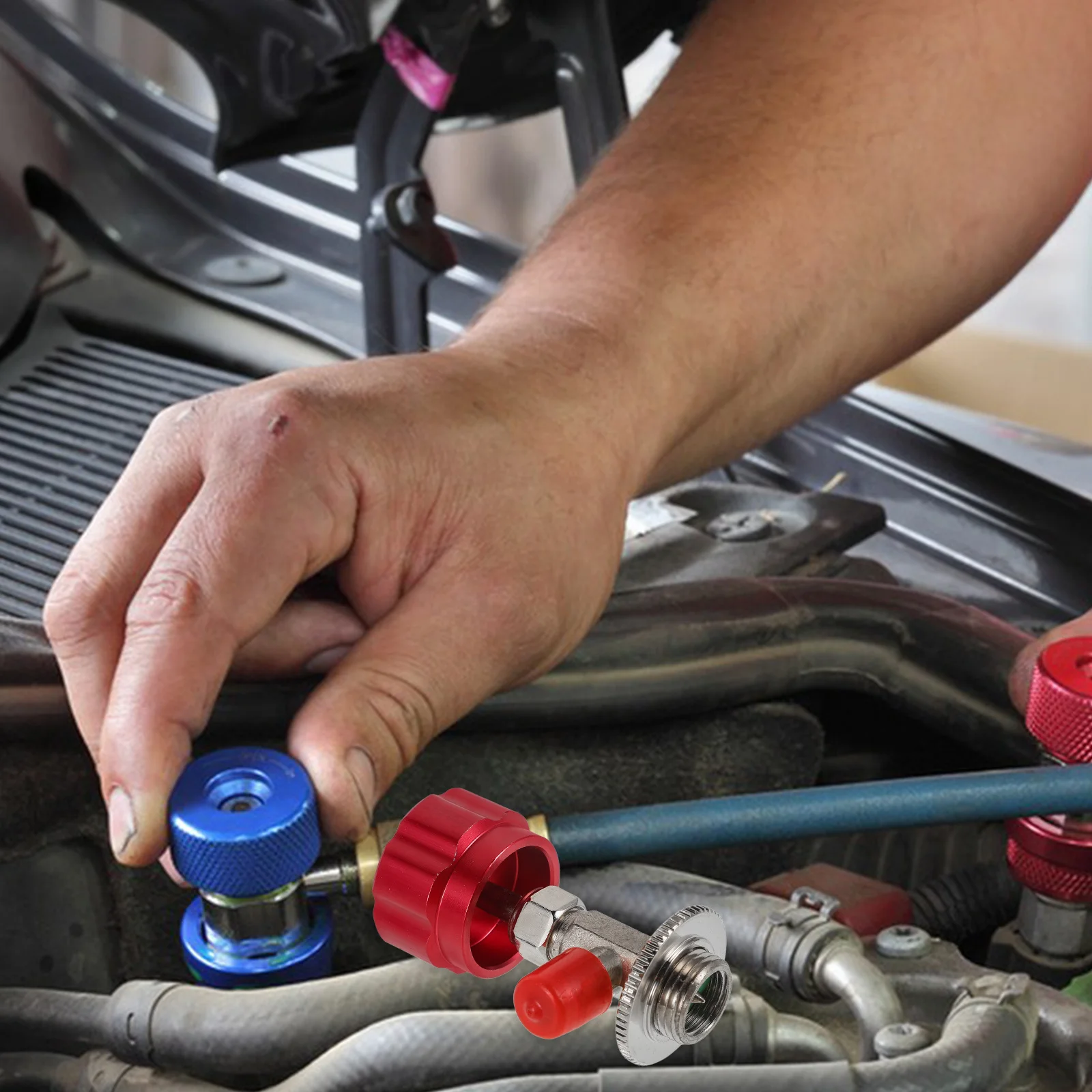 

Refrigerant Can Tap Valve Universal Opener Tool for Car Ac Repair Quick Connect Fittings Bottle Valve Air Conditioner