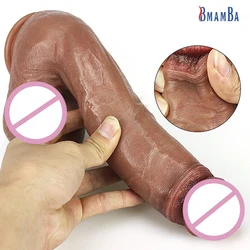 Skin Feeling Realistic Penis Soft Sexy Huge Dildo Female Masturbator Double-layer Silicone Suction Cup Dildos for Women Big Dick