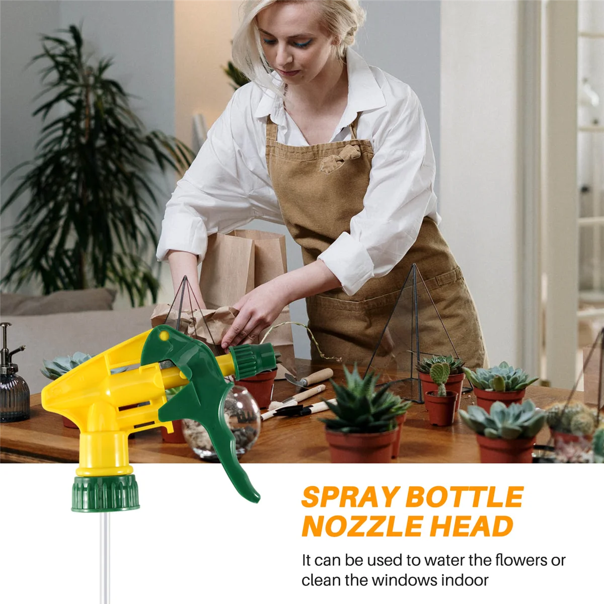 

ABLK 6 Pcs Heavy Duty Chemical Resistant Trigger Sprayer Spray Bottle Nozzle Head