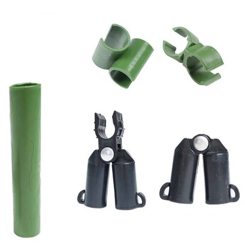 5pcs/lot 16mm Plastic Plant Stakes Connectors Adjustable Greenhouse Bracket Pole Fixed Clamp Gardening Pillar Support Forks