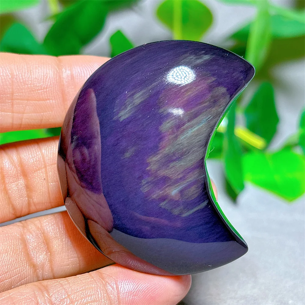 Rainbow Obsidian Moom Crystal Natural Stone Quartz Stone Minerals Home Decoration Reiki Craft Gifts Energy Healing Spiritual