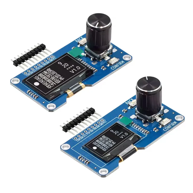 1.3 Inch OLED Display with EC11 Rotary Encoder Module IIC White/Blue Screen for Menu Control DIY IIC Interface LCD Screen