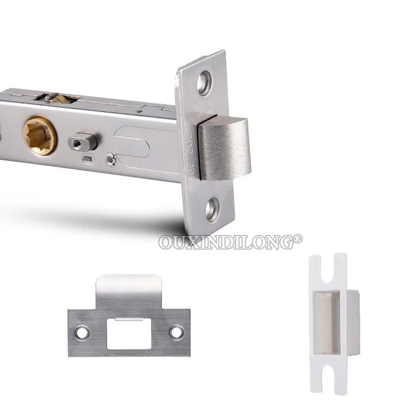 European American Door Lock Tongue Bathroom Shower Toilet WC Door Lock Bolt Repair Parts Center Distance 60/70mm