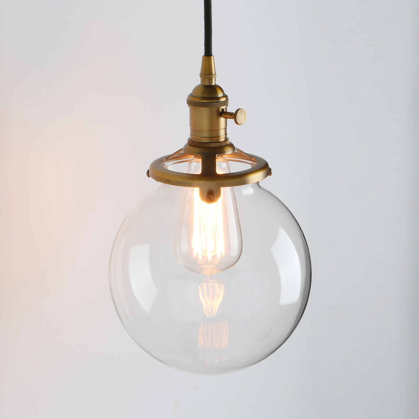 Phansthy Vintage Glass Globe Pendant Lights Rose Gold Pendant Ceiling Lamps Modern Hanglamp Luminaire Loft Dining Lights Fixture