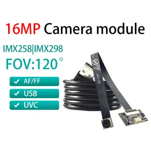 Bilashmart 16MP 4K USB Camera Module CMOS IMX258 AF/FF 120 Degree 30FPS Wide Angle MJPEG IMX298 Digital Cameras