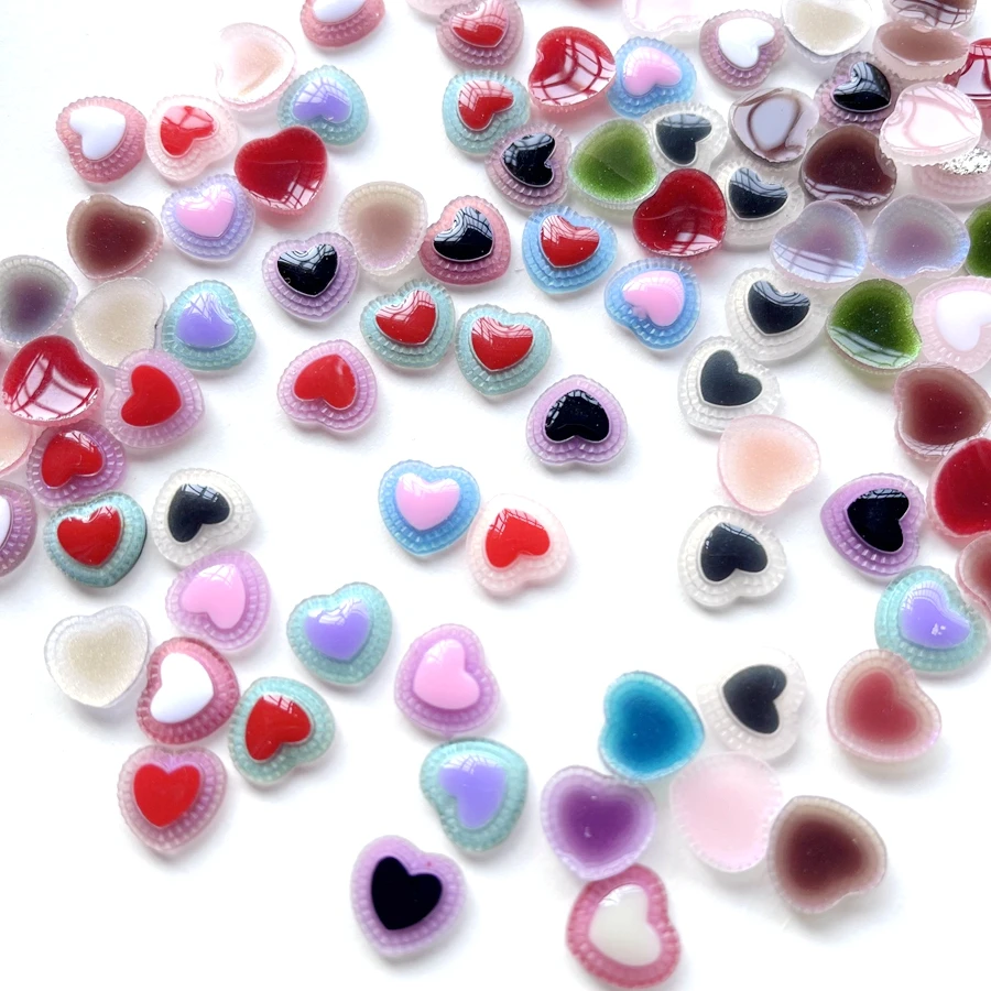 30 pieces randomly mixed 10mm two-color Lover Love rhinestone diy jewelry decorative Nail art rhinestone