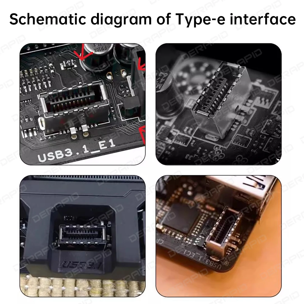 Удлинительный кабель USB C-адаптер типа E на тип C Конвертер USB3.1 Передняя панель Корпус ПК Удлинитель PCI Разъем для передачи данных Провод 30 50 см