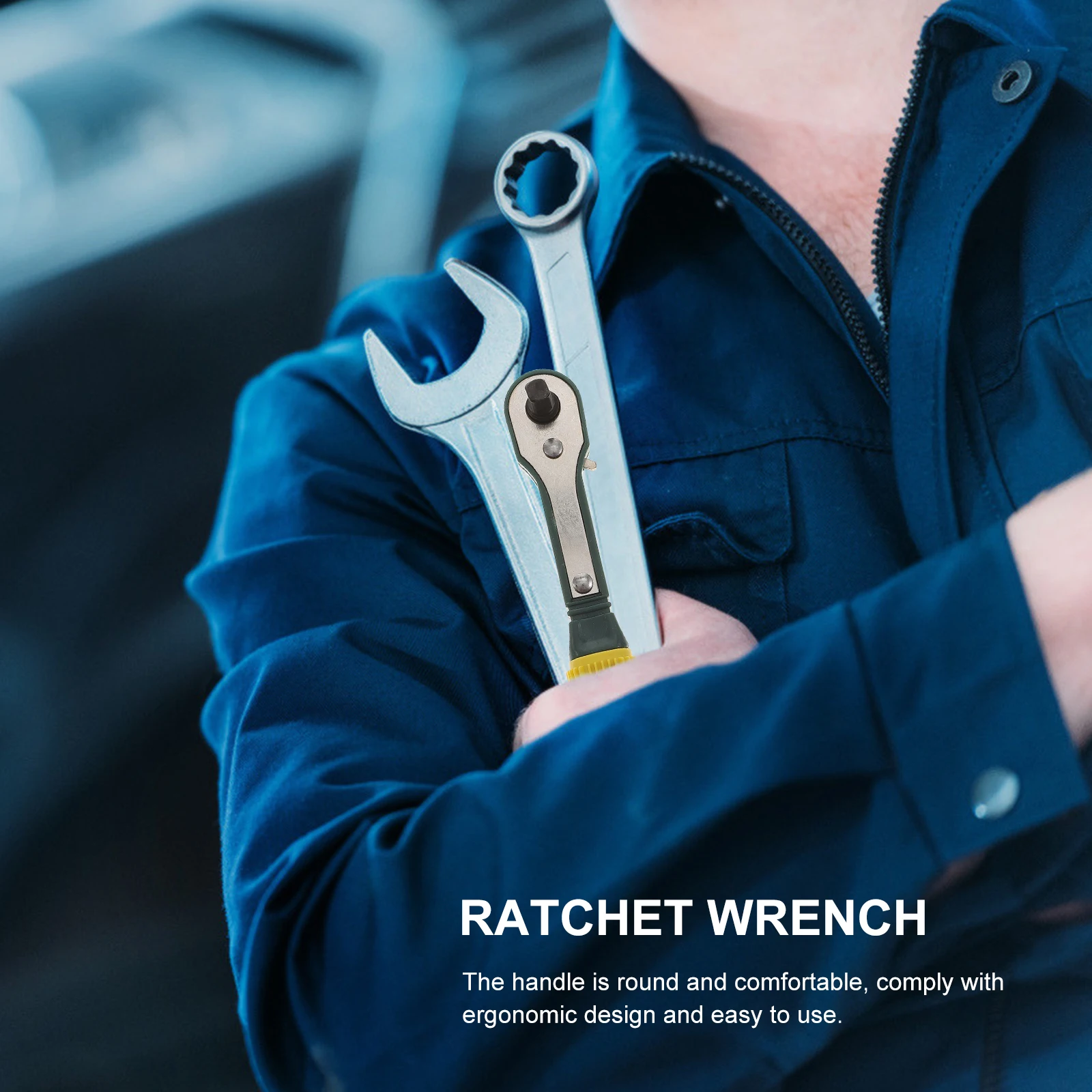 

3Pcs Quick Ratchet Wrench Portable Durable Steel ABS Material Adjustable Repair Tool for Home Bike Mechanical Use