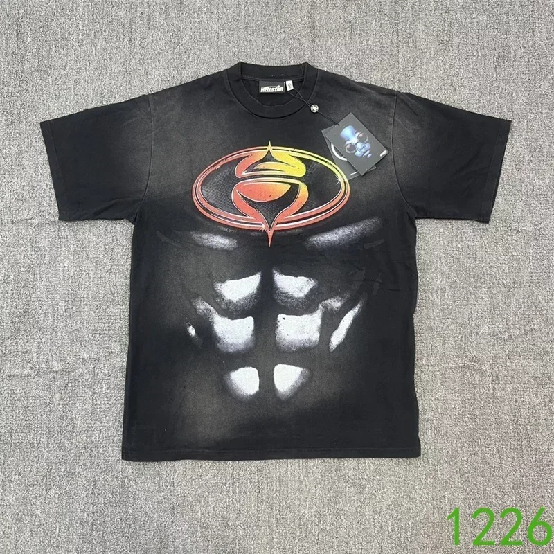 

2024ss Superhero Tee Men Women Best Quality Pure Cotton Black Washed T Shirts