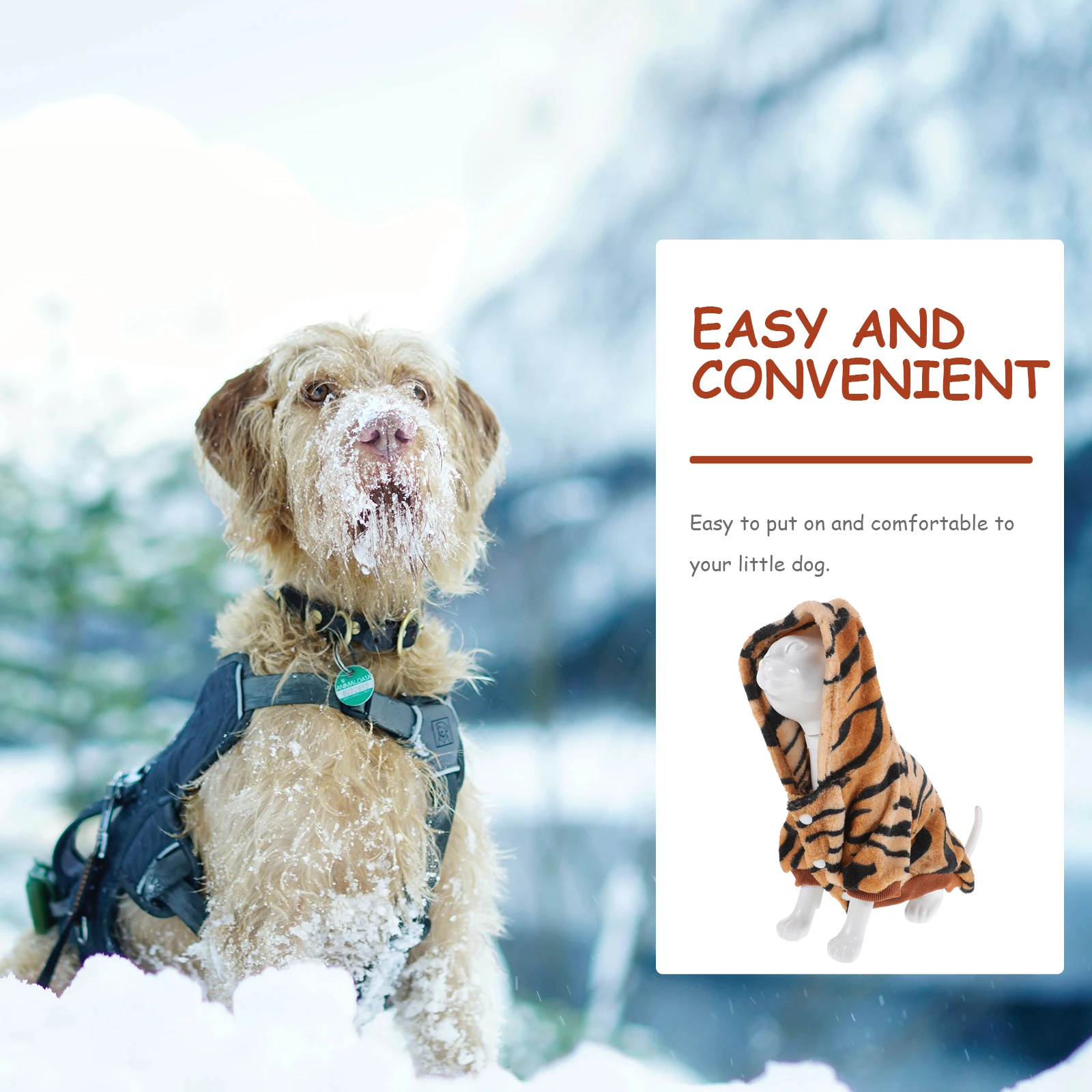 

Dog Cool Jacket Tiger Transformed into Clothes Dress Generic Costume Dogs Pet Winter