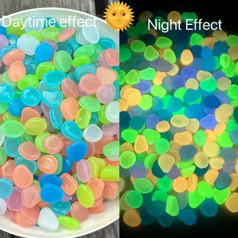 Lysande trädgårdsstenar för trottoarer, trädgårdsterrass, gräsmatta, trädgårdar, uteplats, akvarium, akvariumdekoration, lysande sten 6 best sales topstoney - №6