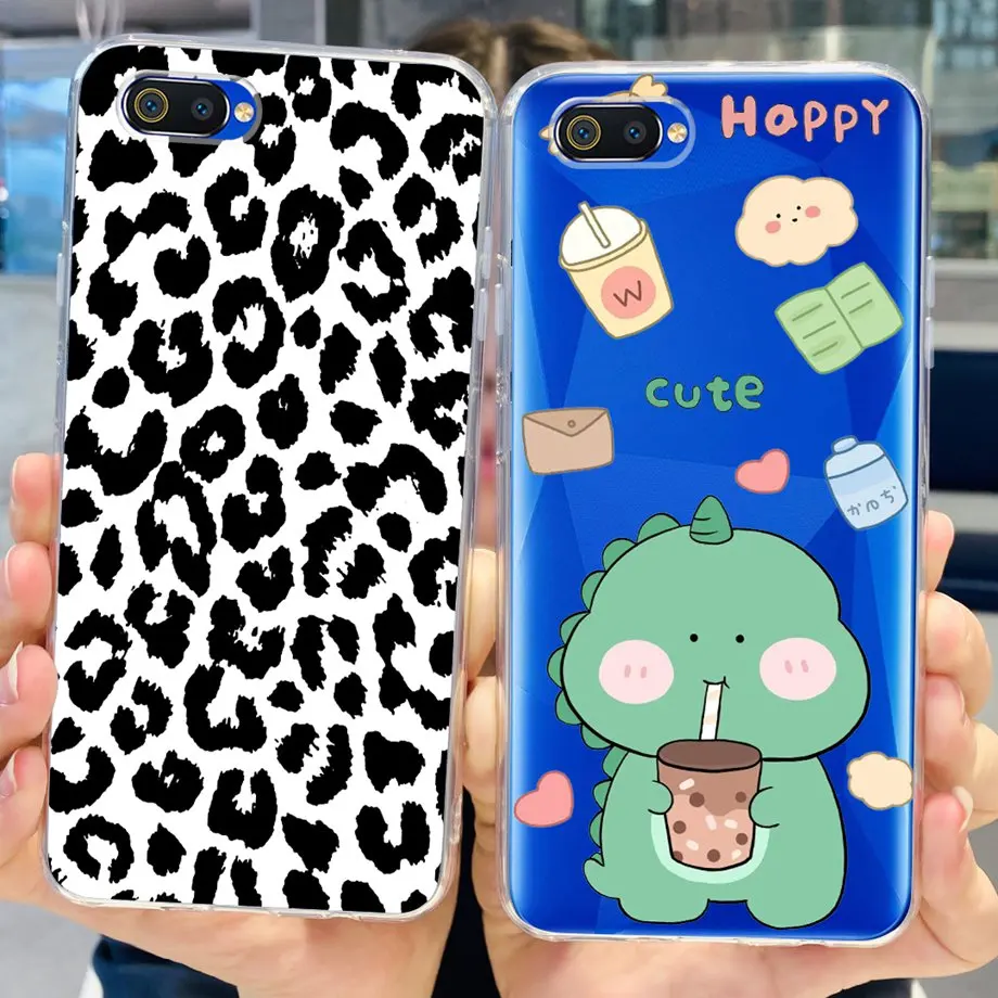 For OPPO A1K Phone Case Silicone Soft Coque For Realme C2 oppo a1k RMX1941 A1K A1 k Funda Flower Heart Butterfly Cat Cute Cover image 4