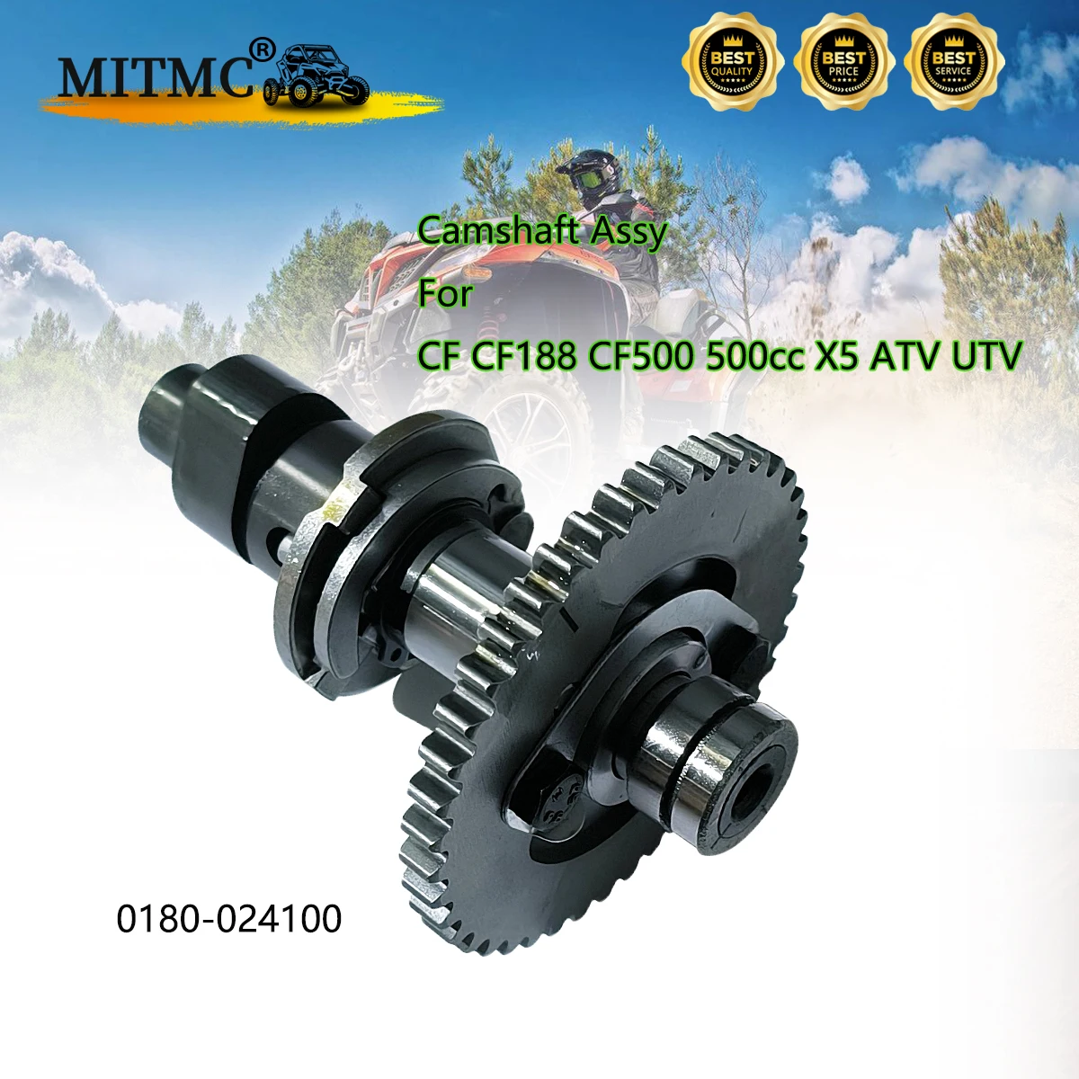 Zespół wałka rozrządu motocykla dla CF CF188 CF500 500cc X5 ATV UTV Quad części zamienne silnika Nmber 0180- 024100   Wał krzywkowy