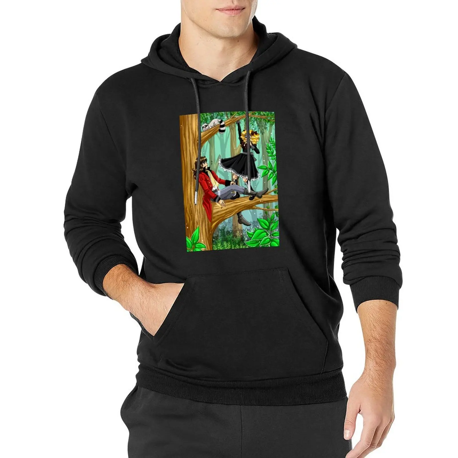 

Candy-Candy and Terry Grandchaster in the forest Pullover Hoodie blouse men wear men's winter sweater graphic hoodies