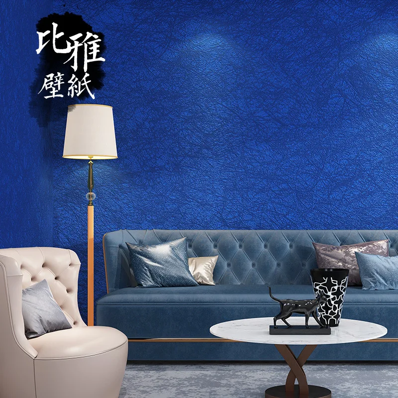 3D solid silk nonwoven wallpaper modern simple high grade solid color plain grey living room bedroom wallpaper household