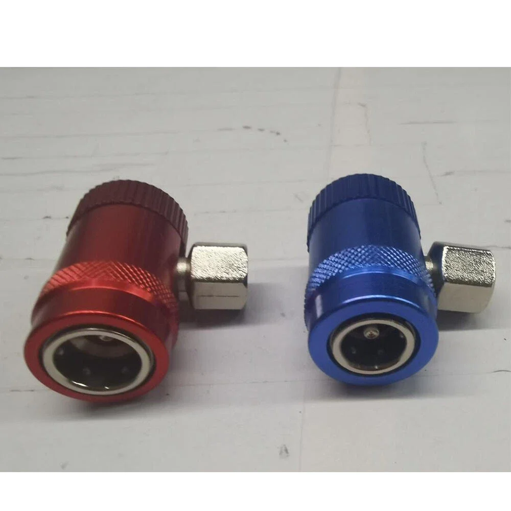 

2pcs Car Air Con Connector For A/C Manifold Gauge Adapter R1234yf Low/High Coupler Automotive Air Conditioning Connector Parts