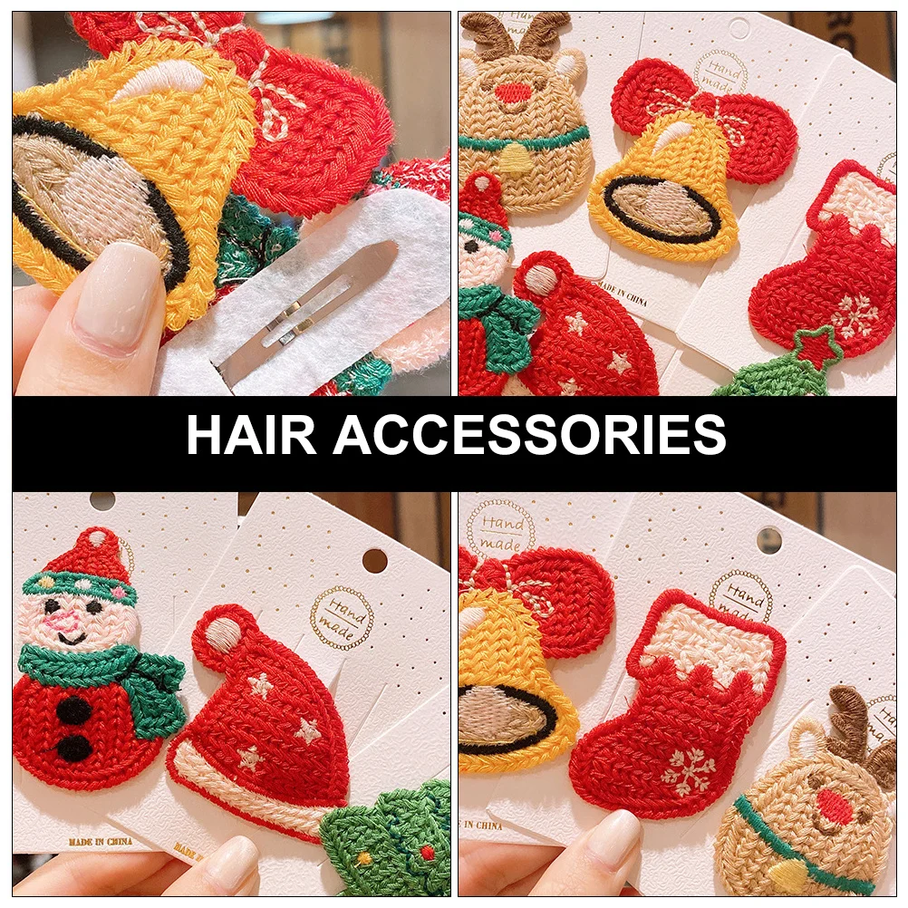 

5 Pcs Clothing 's Hairpin Headwear Accessories Cute Clips Knitted for