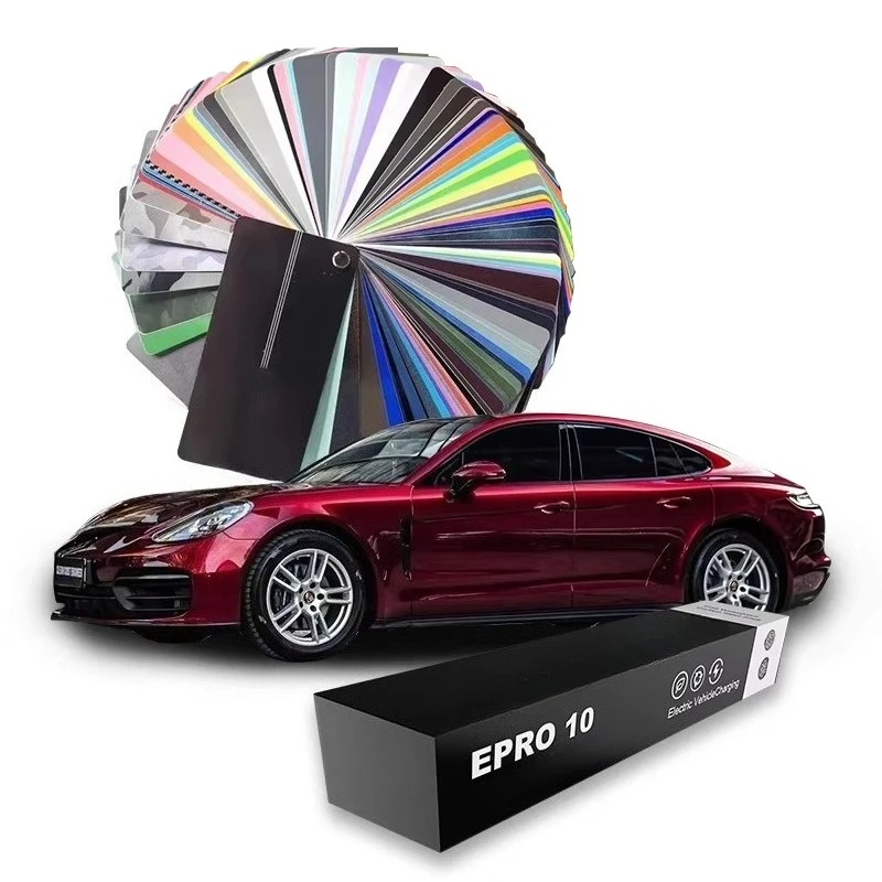 Hot High Quality Dragon Red Liquid Metal Car Stickers PET Anti-Scratch Vinyl Wrap Bubble-Free PVC Body Color Changing Function