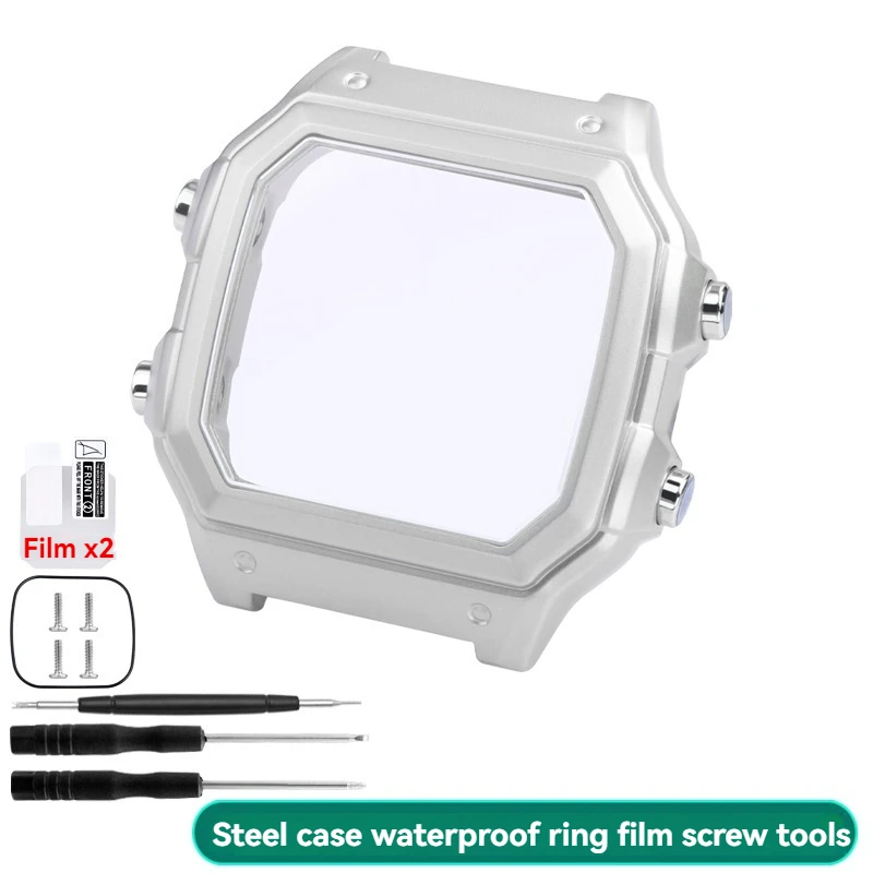 Per Casio AE1200 custodia mod kit modifica custodia interamente in metallo 3299 AE-1200 lunetta in vetro impermeabile acciaio inossidabile nero argento