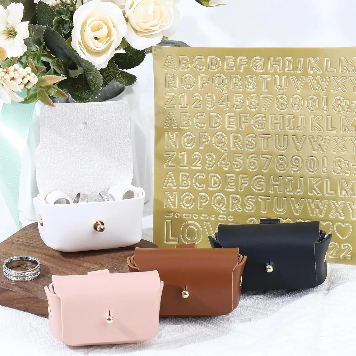 Leather Ring Storage Bag for Proposals & Jewelry Storage