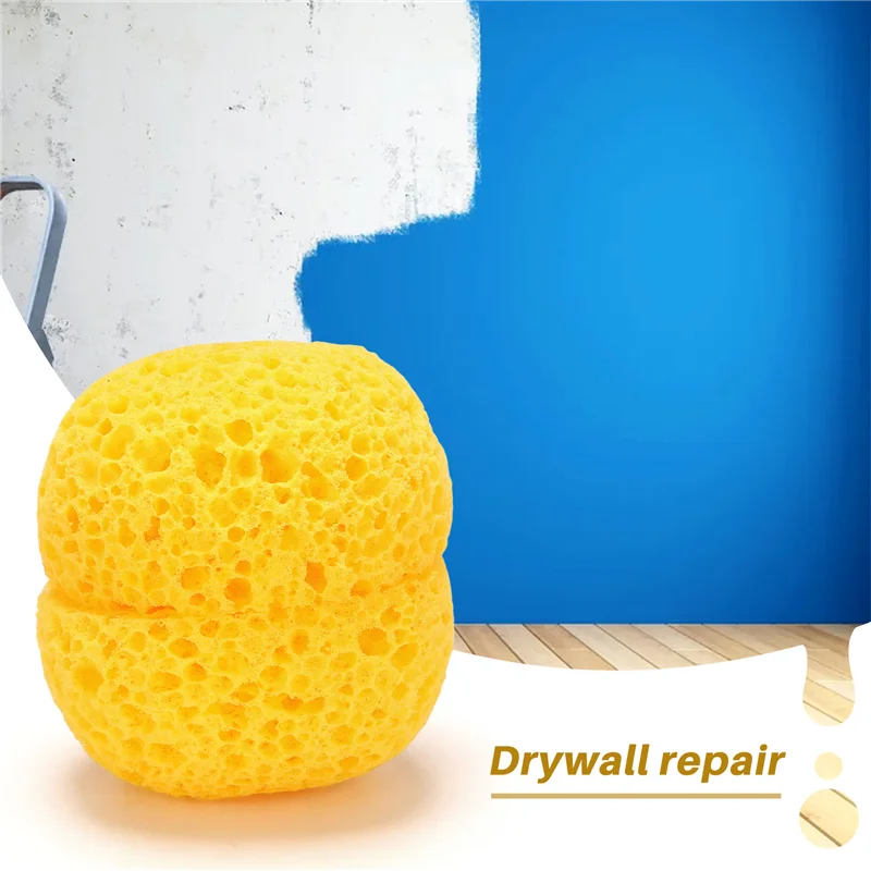 ฟองน้ำเนื้อสัมผัส4ชิ้นแผ่นฟองน้ำเนื้อ drywall สำหรับงานซ่อมพื้นผิวเพดานภาพวาด DIY (12x9x7ซม.)