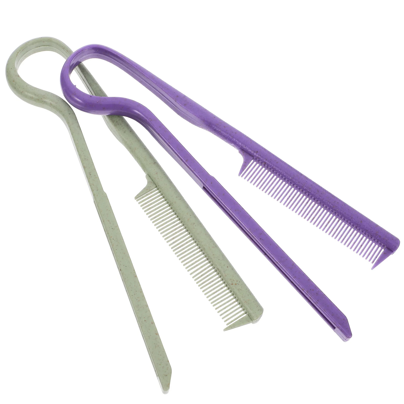 

2 шт. V-образный выпрямляющий пластиковый инструмент для укладки волос для женщин салонная железная расческа для пробора волос распутывающая расческа для формирования волос