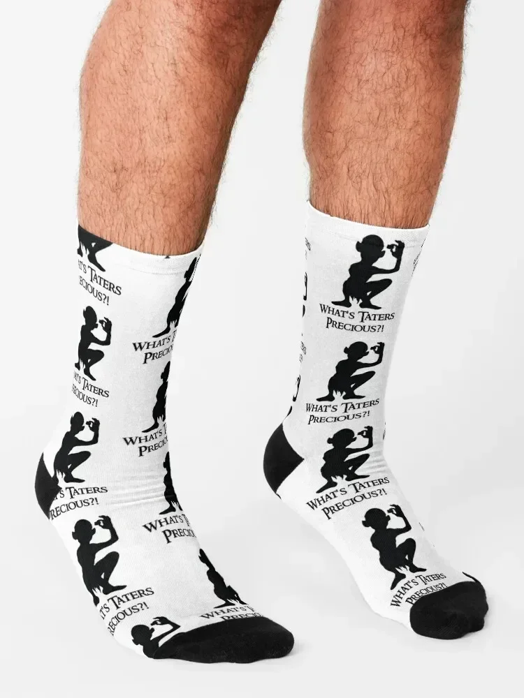 What's Taters Precious! Socks with print hiphop cotton Crossfit Socks For Women Men's