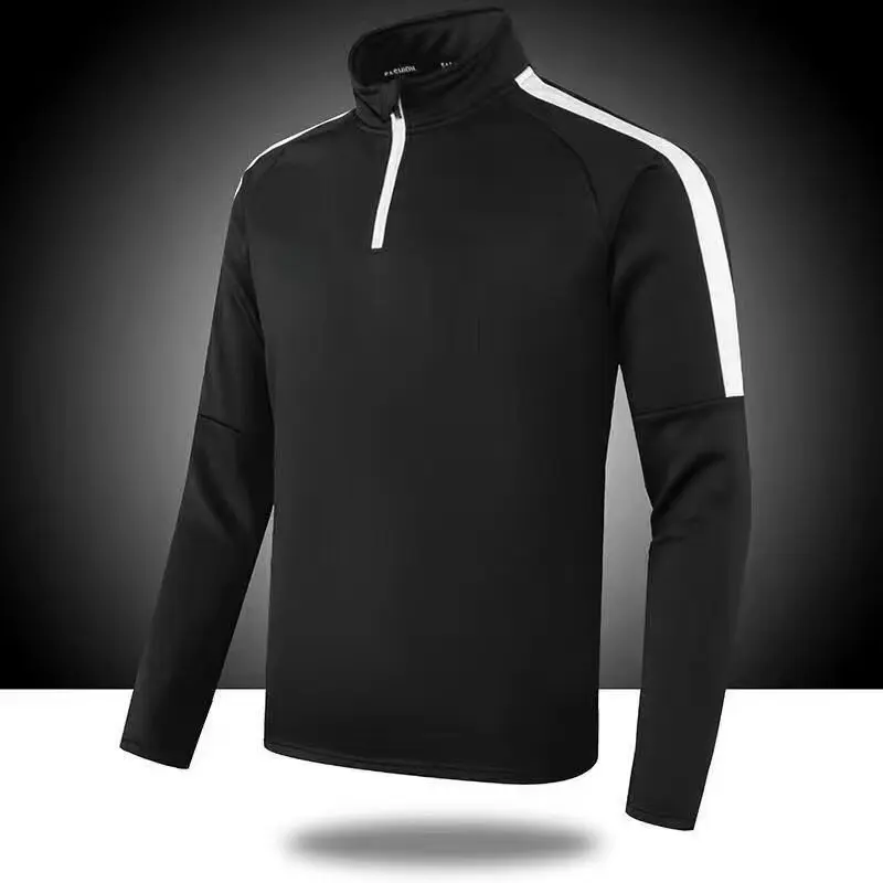 Neues Trendiges Reißverschluss-Rundhals-Langarm-T-Shirt-Design für Herren - Dry-Fit Sport-Oberteil mit Literarischem Charme – Detail 10