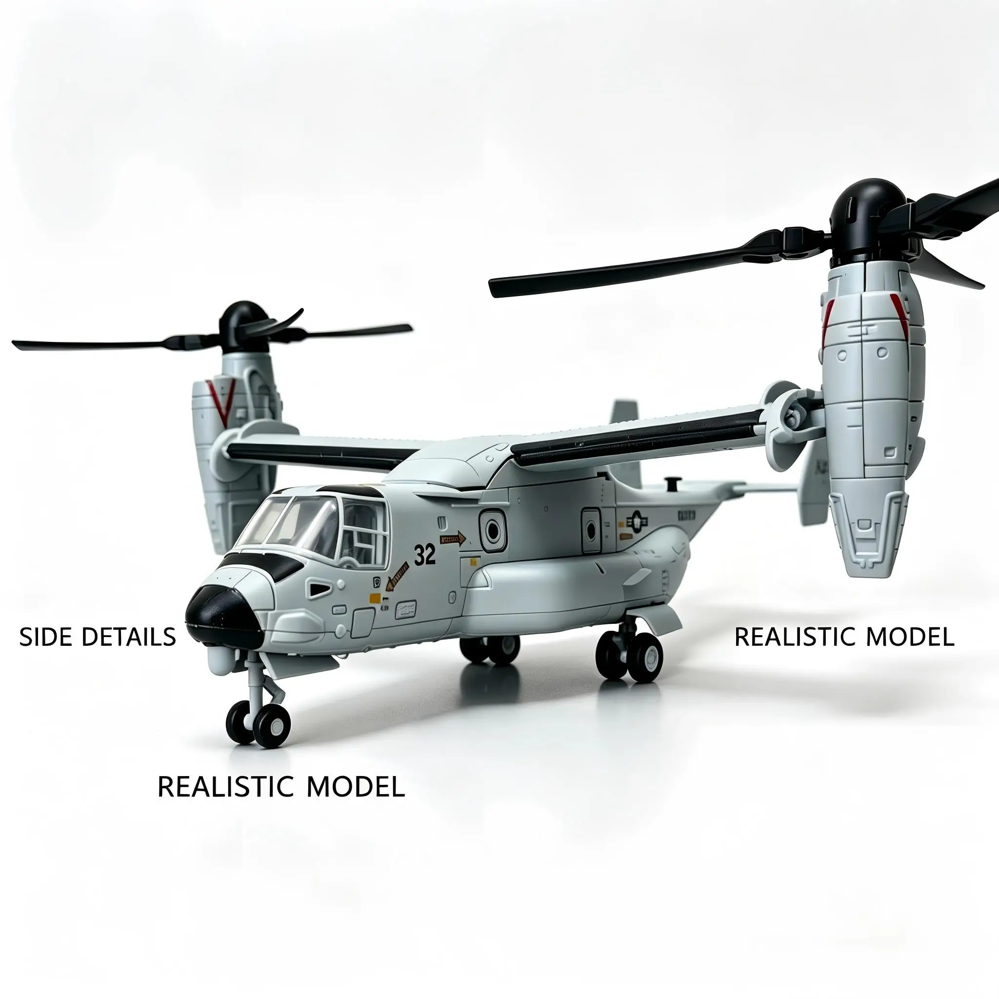 1/72 V-22 Osprey Tiltrotor-Flugzeugmodell aus ABS-Kunststoff, Militärflugzeugmodell zum Zusammenbauen, Spielzeug für Sammler, zur Ausstellung oder als Geschenk – Detail 2