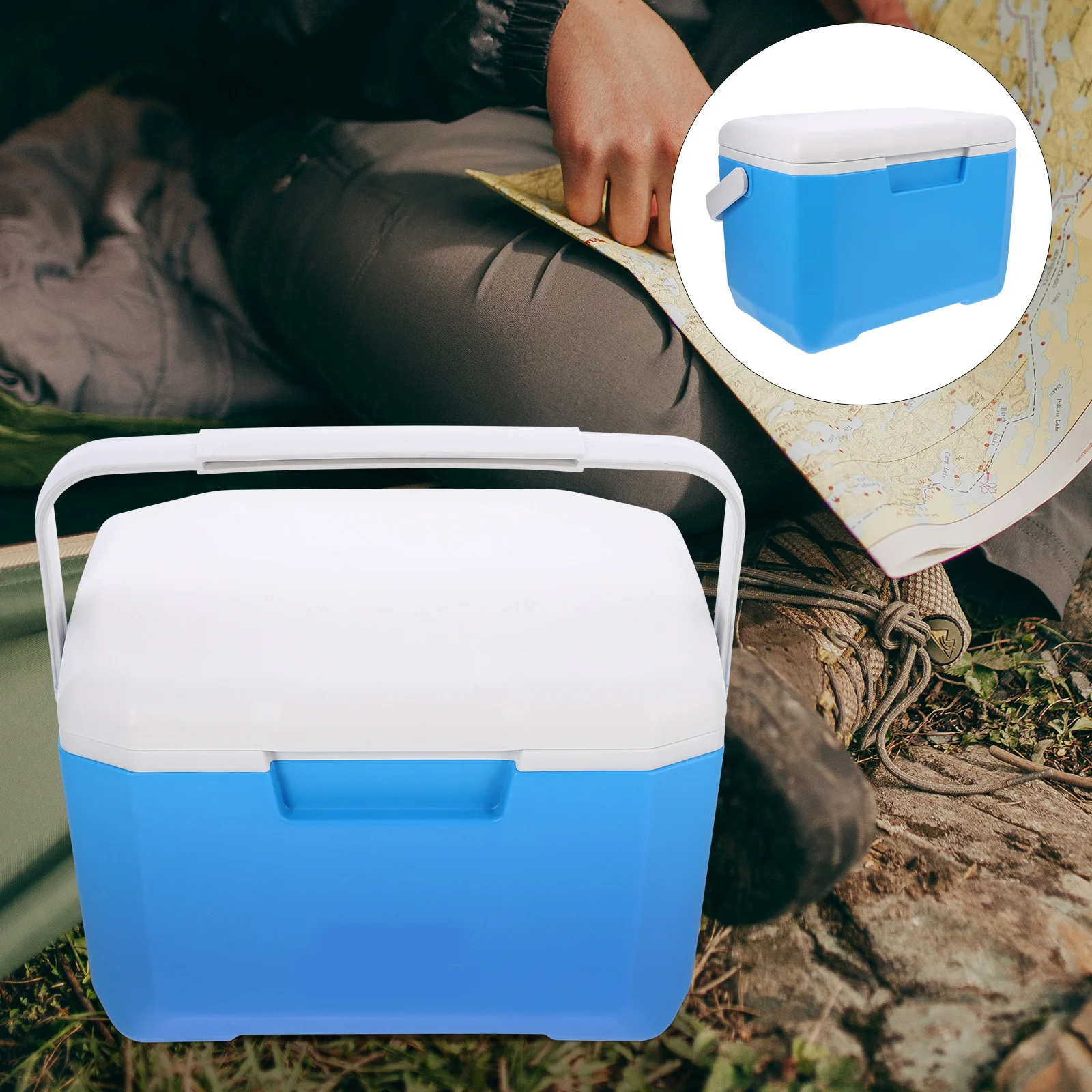 Caja aislada para exteriores, caja de almacenamiento de almuerzo con sello de cremallera de gran capacidad, contenedor de comida para Picnic, cesta refrigeradora portátil