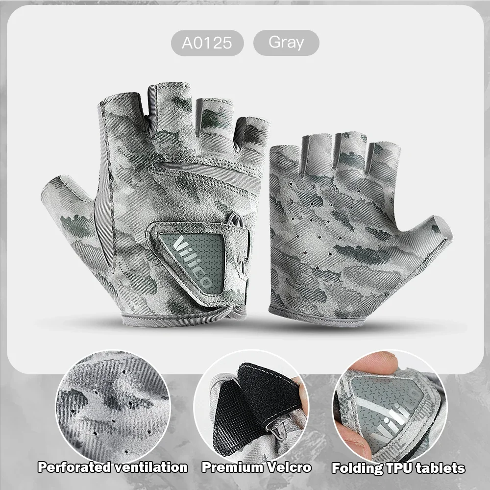 Fishing Men's Women Cycling Warm Anti-Slip Breathable Gloves For Fishing Sports Touch Screen Two Fingers Cut Outdoor Angling