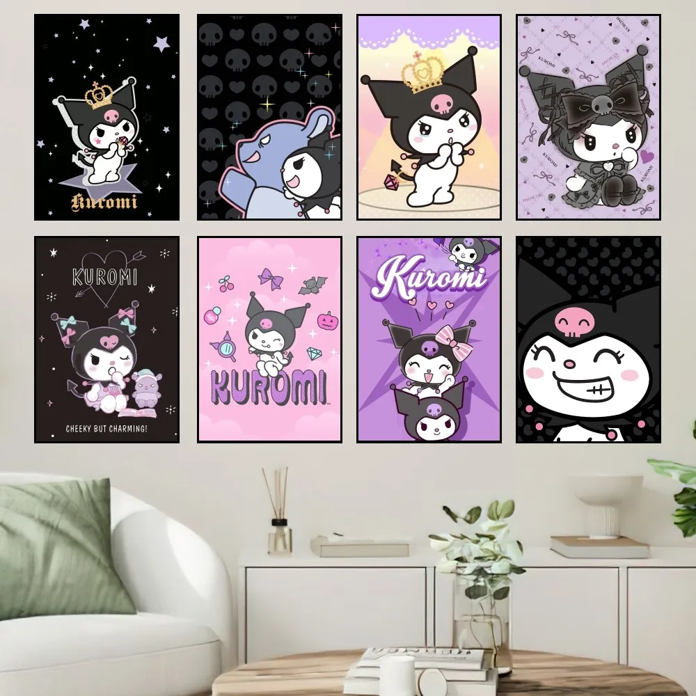 

MINISO Sanrio Kuromi Cute Poster Prints Wall Painting Bedroom Living Room Decoration Office Home