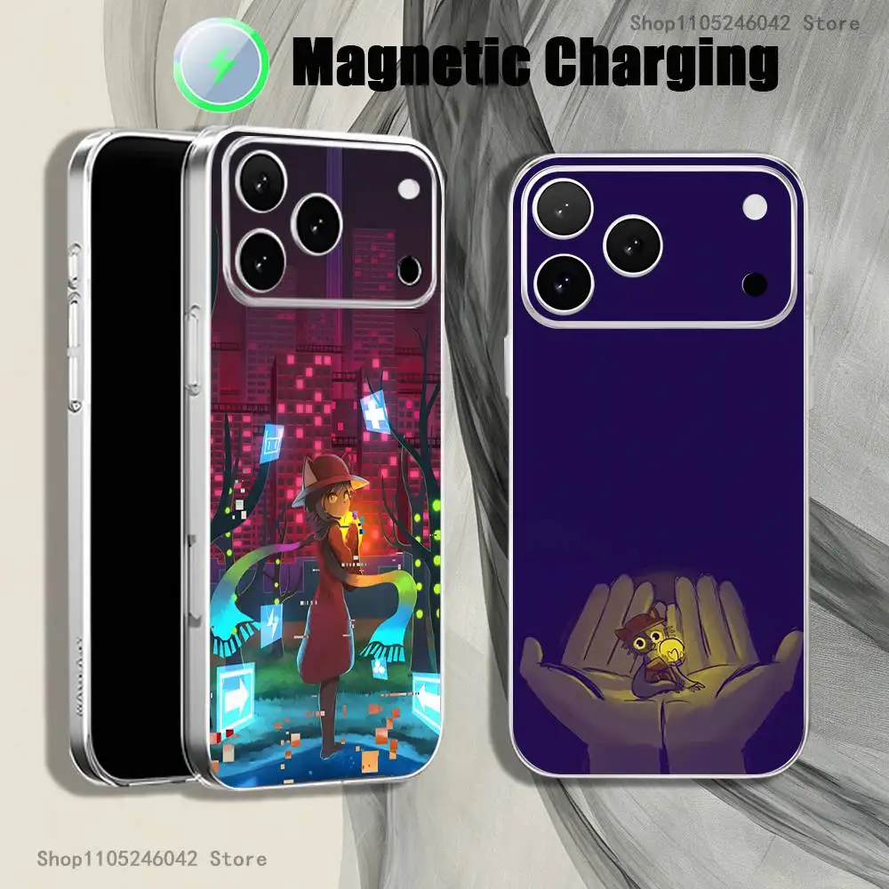 Niko One Shot Magnetic Wireless Charging Transparent White Phone Case For iPhone 18,17,16,15,14,13,12,11,Pro,Max,Plus
