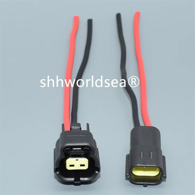 2 Pin 1.8 Series Auto Waterproof Wire Black Male Female Connector Auto Wiring Plug With Terminal 174354-2 174352-2