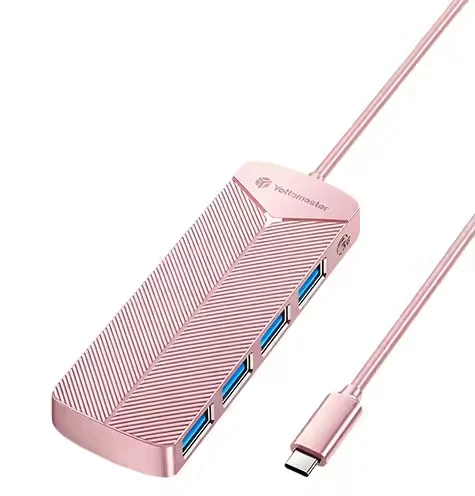Yottamaster 5 Gbit/s 4-in-1 USB3.0-Hub, USB-HUB-Adapter, Erweiterungsdock, ultraflacher OTG-Adapter Typ C für PC, iOS, Computerzubehör
