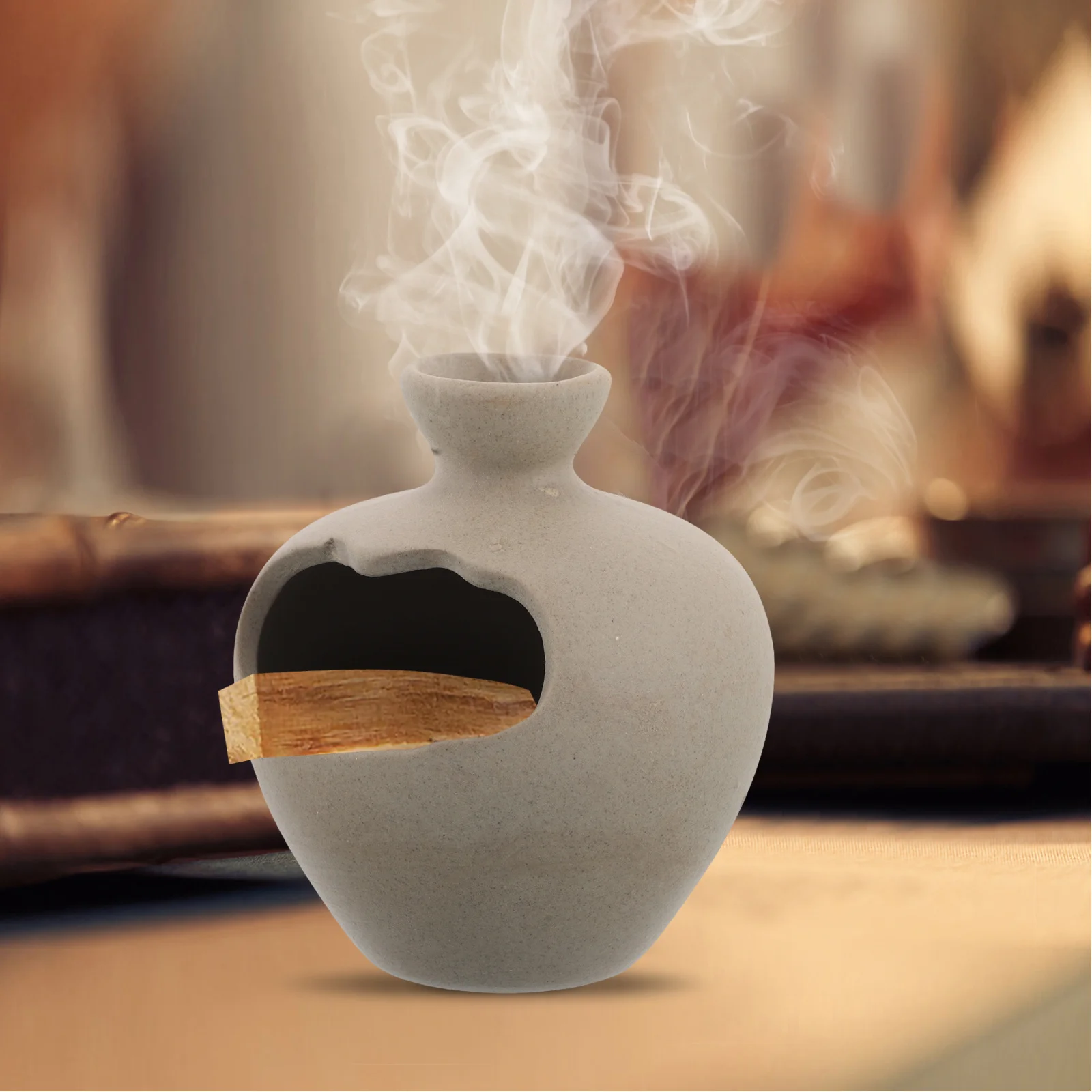 

Ceramic Palo Santo Sticks Holder Handmade Burner Pottery Incense Chimney Dish Decor for Sage Smudge Kit