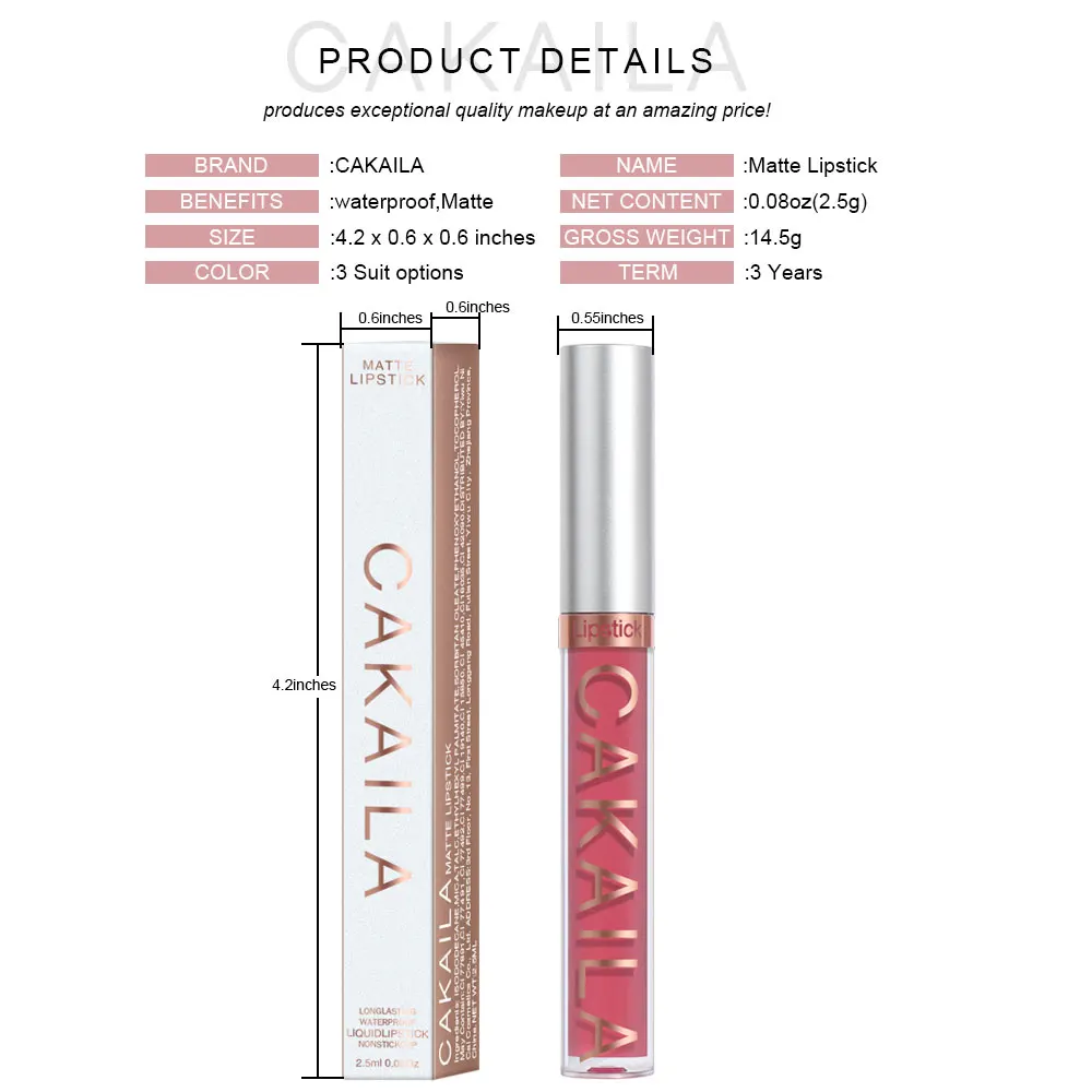 CAKAILA 18 Color Waterproof Long-lasting Moisturizing Lip Gloss for added shine