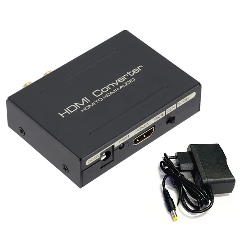 HDMI Converter 4K HDMI Audio Extractor Splitter HDMI naar HDMI+ Audio (SPDIF + RCA L/R Stereo) Converter voor PS4 Xbox DVD HDTV