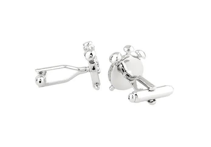 Men\'s Cufflinks Clock Design White Color Quality Copper Cuff Links Wholesale&retail