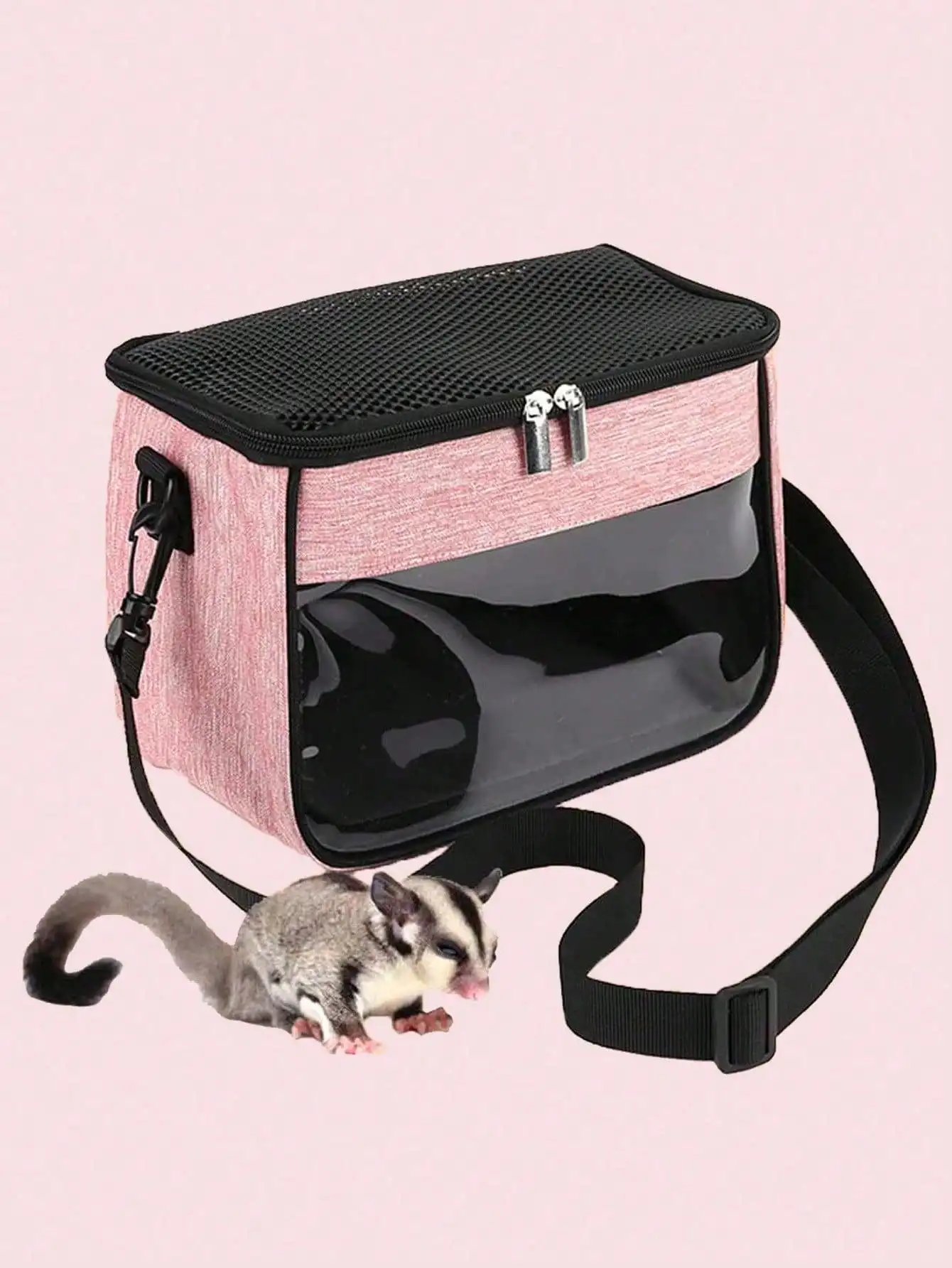 Tragbare Haustier-Tragetasche, winddichte One-Shoulder-Tragetasche für kleine Haustiere, Hamsterkäfig
