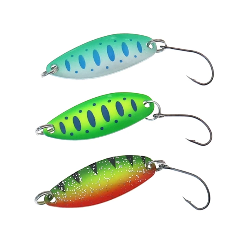 7 sztuk Mix kolorów 3.cm 3.5g łyżka wędkarska przynęta przynęta na pływanie Isca sztuczna pstrąg Pesca sprzęt wędkarski Leurre Truite łyżki — zdjęcie 4